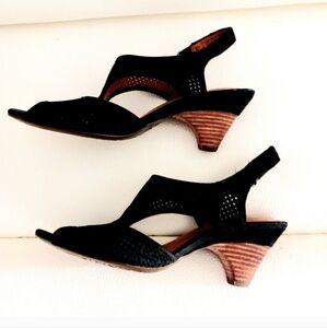 Clarks "Artisan Evant Julie" Mesh Cutout Heel Sandals